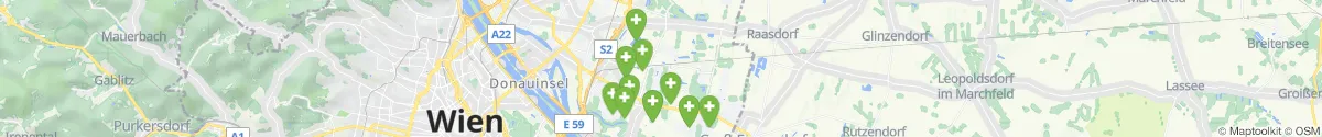 Map view for Pharmacies emergency services nearby Donaustadt (1220 - Donaustadt, Wien)